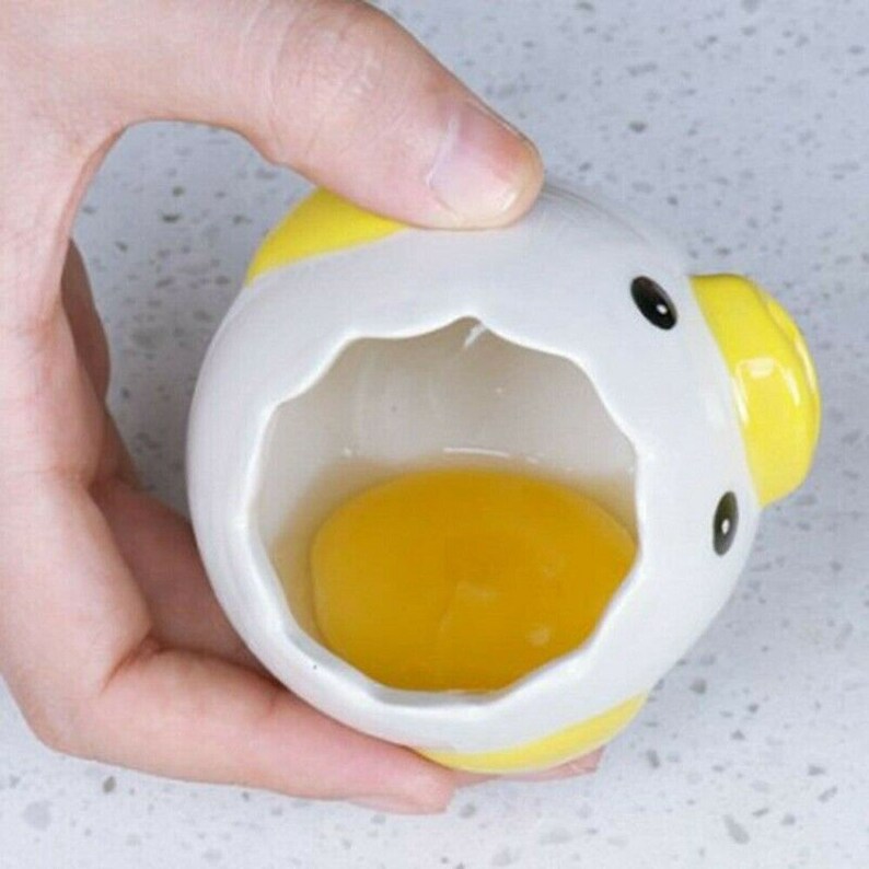 Egg Separator Ceramic Egg Yolk Separation Creative Cartoon Etsy