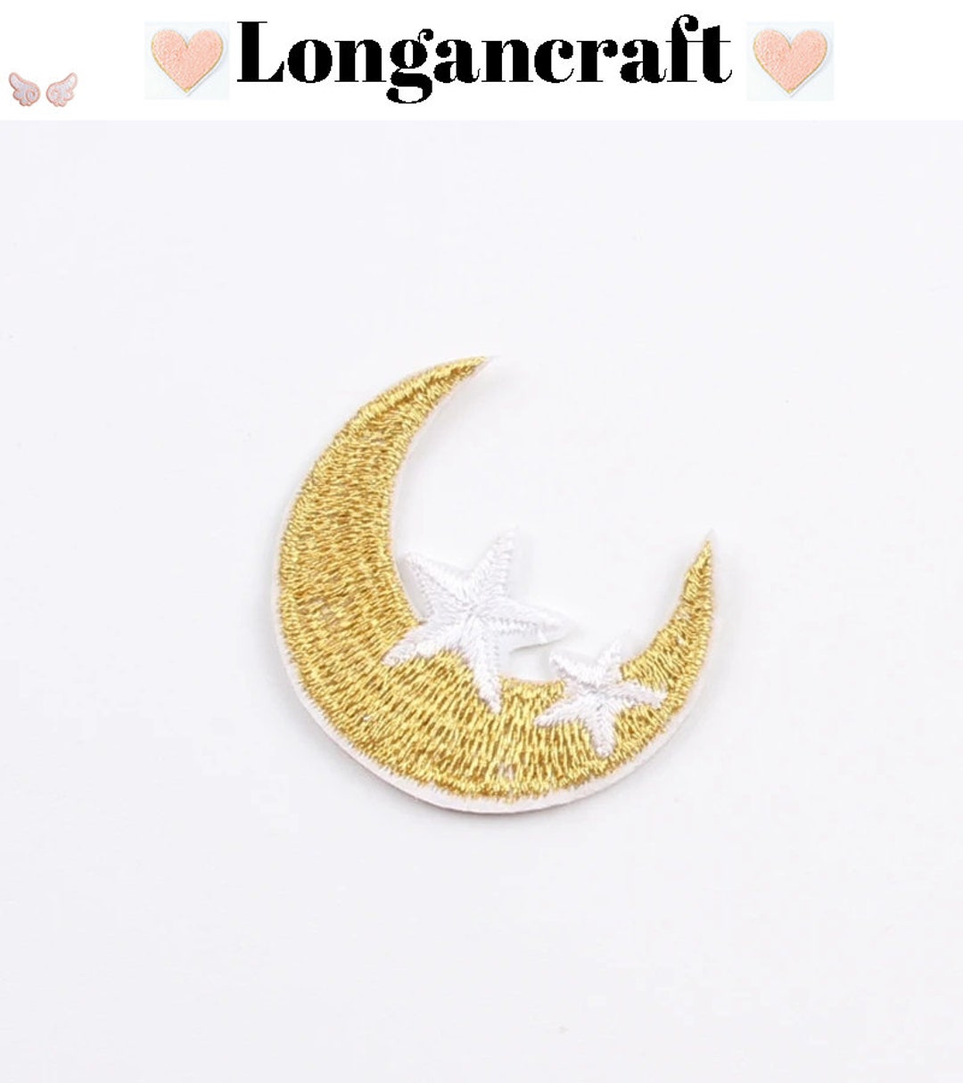 Moon Patch Moon Embroidery Patch, 2 Pcs Star Patches, Iron on Patches - Etsy