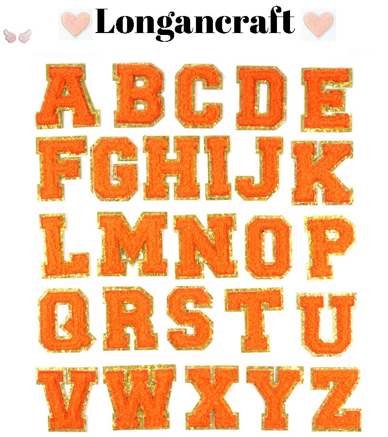 Iron on Fabric Letter Patches, No Sew DIY Craft Kit, Create Single  Individual Applique Designs, Personalize Monogram Letters, Names or Words 