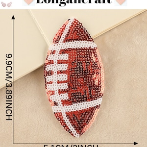 Ball Glitter Rhinestone Patch , Football Patch, Sequin Patch,iron on ...