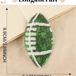 Ball Glitter Rhinestone Patch , Football Patch, Sequin Patch,iron on ...