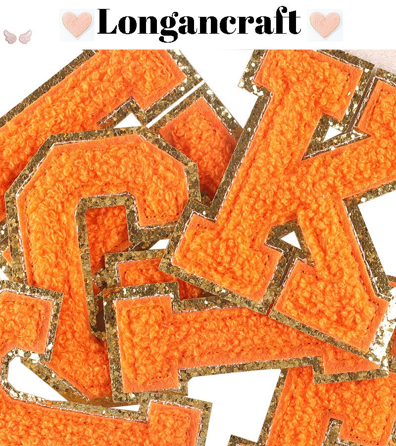 2 PCS 2.4 Inches Chenille Letter Patches, Iron on