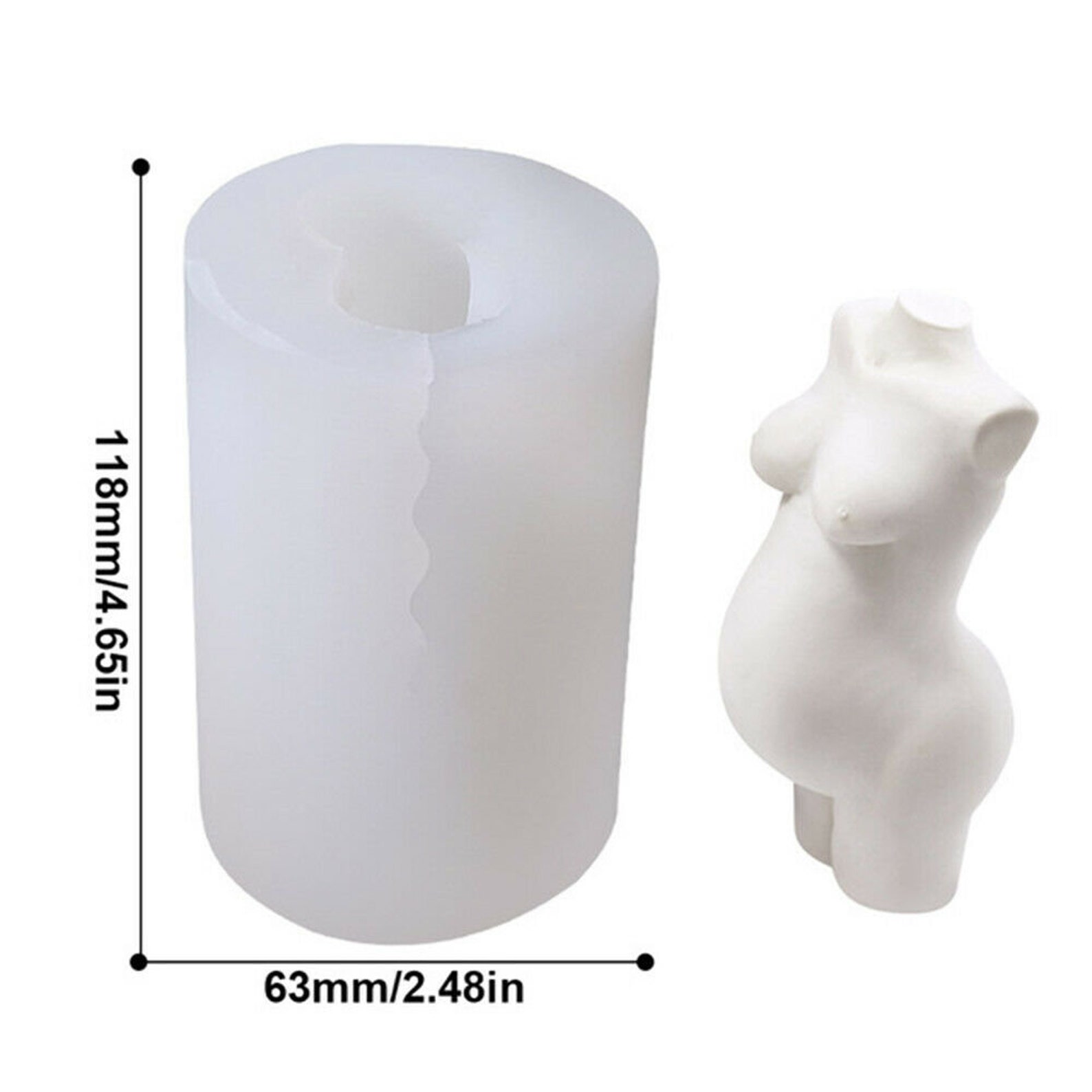 3D Body Mold Pregnant Woman Body Mold Candle Mold Handmade Etsy