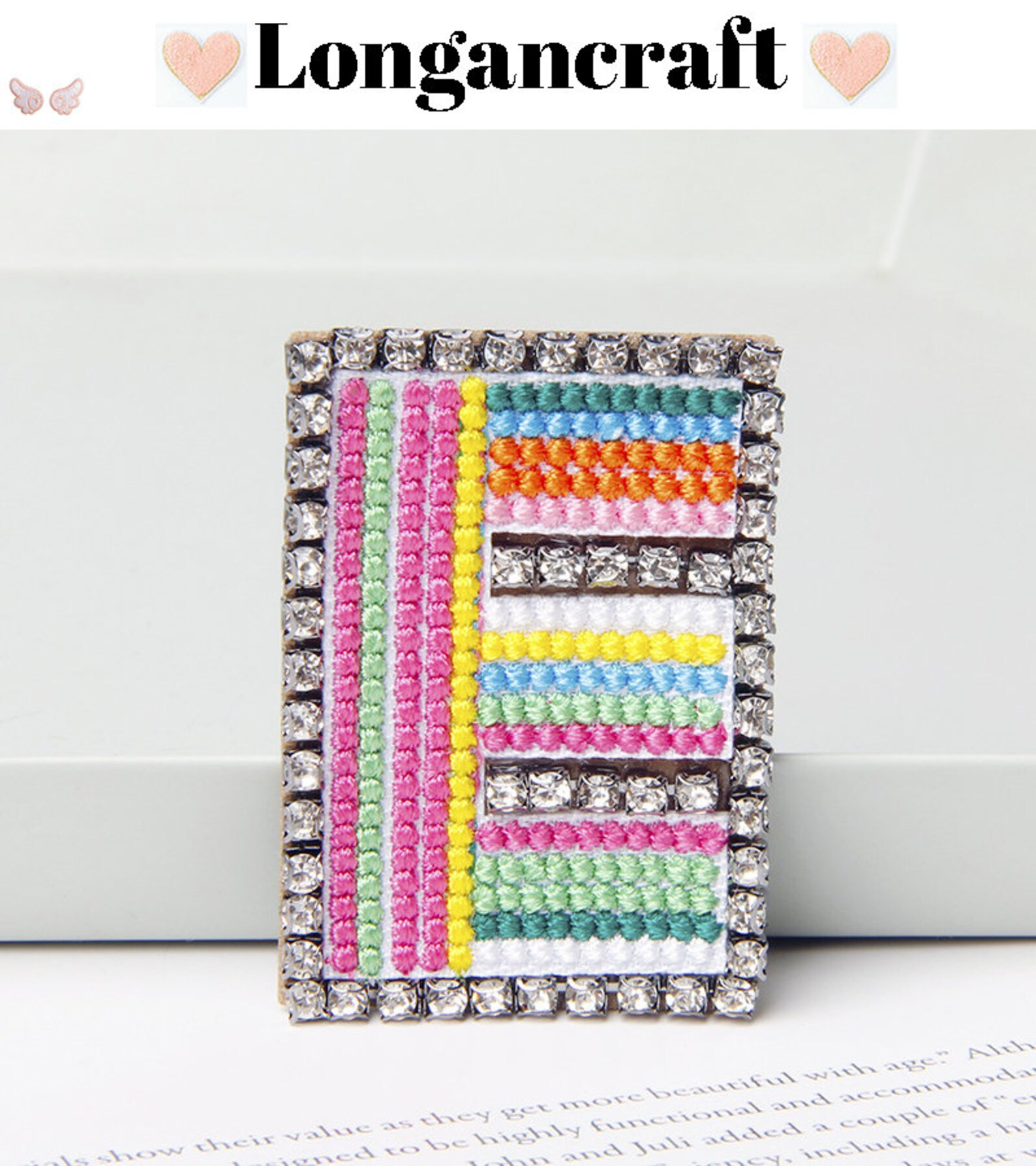 Rhinestones Color Letters Patch A-Z Letter Patches Pin - Etsy