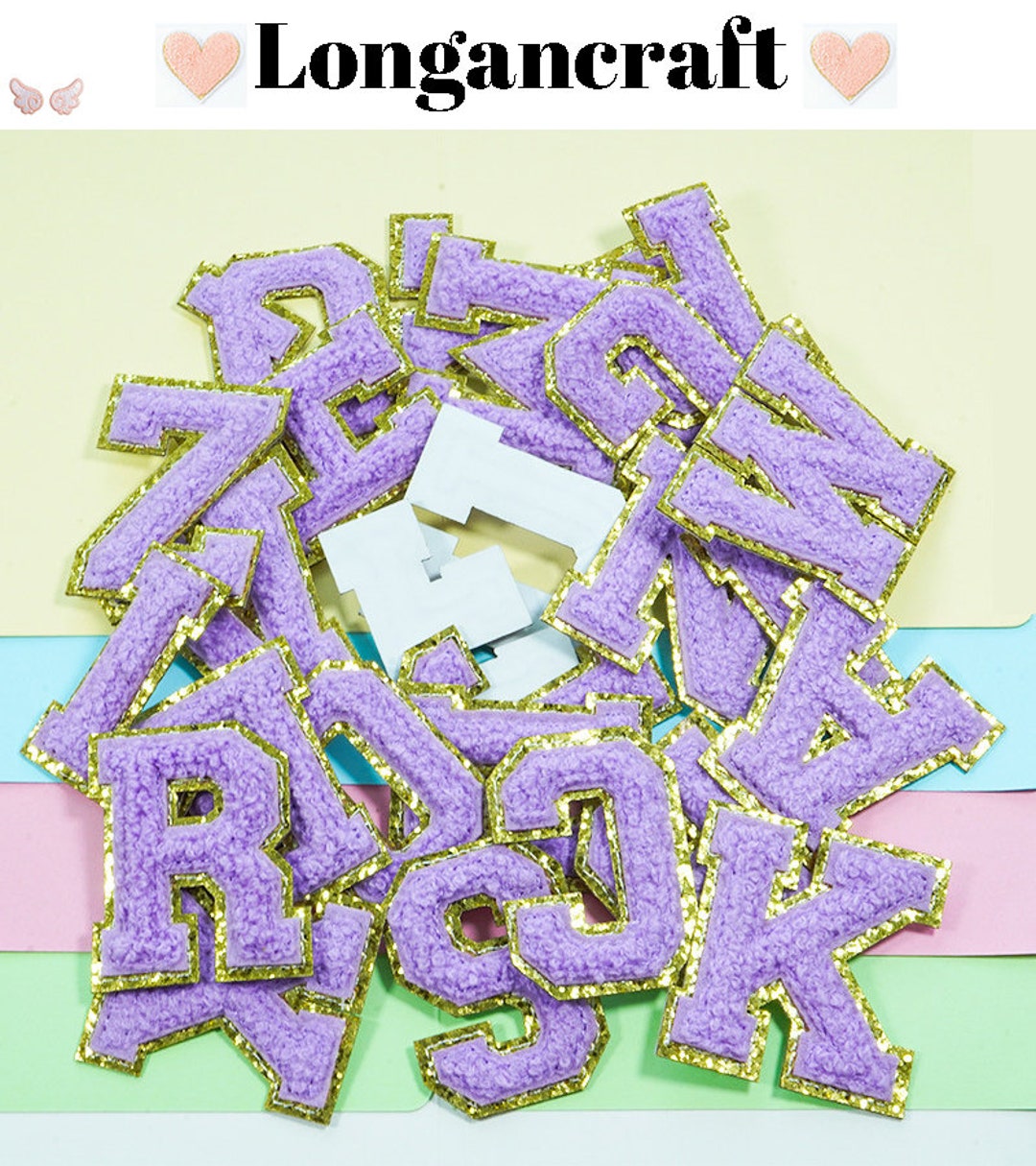 2.1 Inch Purple Letter Patch for DIY Names, Decorate Alphabet Patches ...