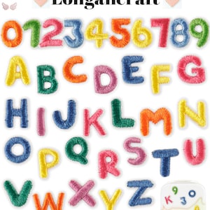 Parche bordado con letras del alfabeto en miniatura de 0,4 pulgadas, ideal para hacer tú mismo, con nombres y letras pequeñas para ropa y bolsos, para planchar.