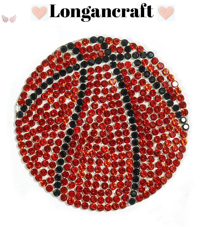 Ball Glitter Rhinestone Patch , Football Patch, Basketball Patch ...