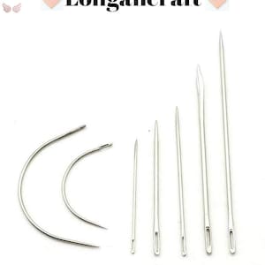 She Love 7Pcs Leather Rope Needle Set, Knitting Needles, Upholstery Fabric Needles, DIY Leathercraft Sewing Tool Accessory