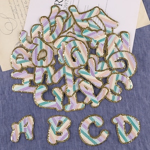 2.1 Inch Colourful Letters Patch A-Z, Letter Patches Iron On, Letter Appliques