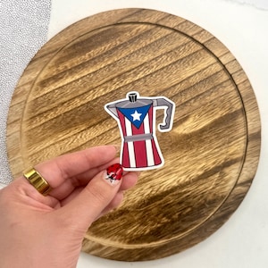 Cafetera Sticker, Puerto Rican Sticker, Hispanic Coffee Maker, Latino Latina Sticker, Greca de Cafe, Coffee Sticker, Cafe Boricua Sticker