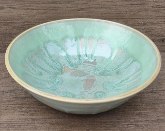 handmade ceramic bowl lichen