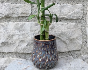 handmade ceramic bamboo planter earth