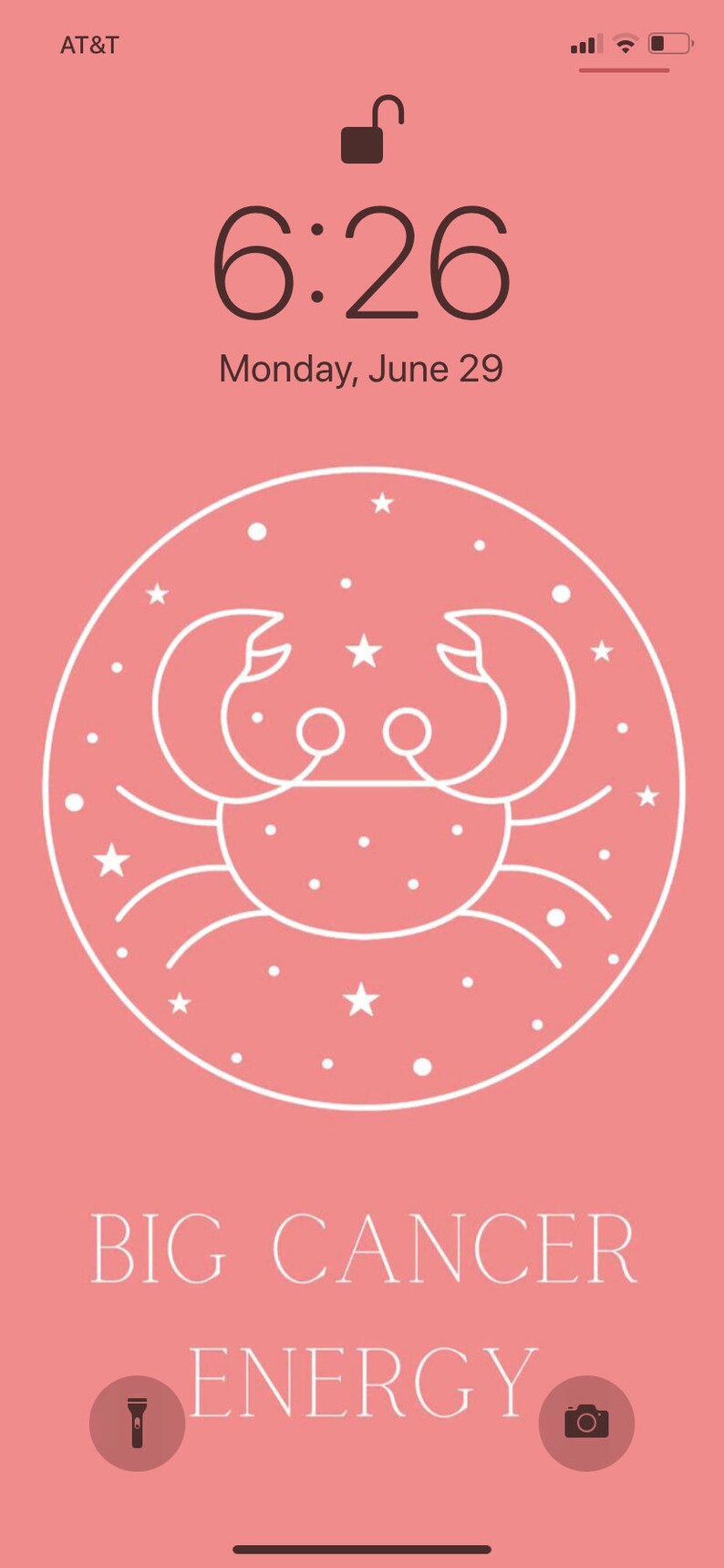 IPhone Wallpaper Cancer Zodiac Print. Also available in other Etsy