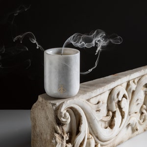 White Marble Scented Candle, Natural Marble candle