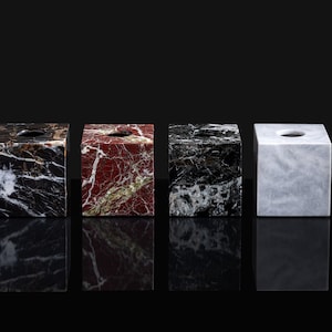 Marble Square Tissue Box Covers, Handcrafted Natural Marble Tissue Boxes, Natural Marble Home Decor, Available in Different Colours