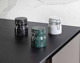 Natural Marble Jars, Marble Kitchen Jars, Marble Containers