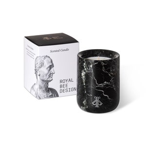 Black & White Marble Scented Candles, Natural Marble candles