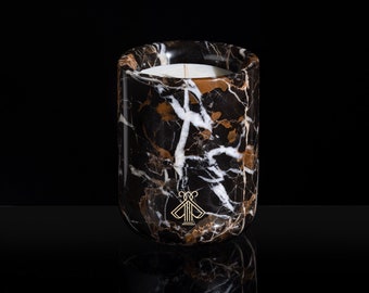 Black & Gold Marble Scented Candles, Natural Marble candles