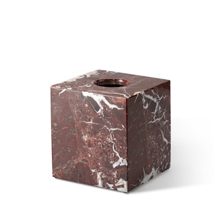 Marble Square Tissue Box Covers, Natural Marble Tissue Boxes, Available in Different Colours Rosso Lepanto