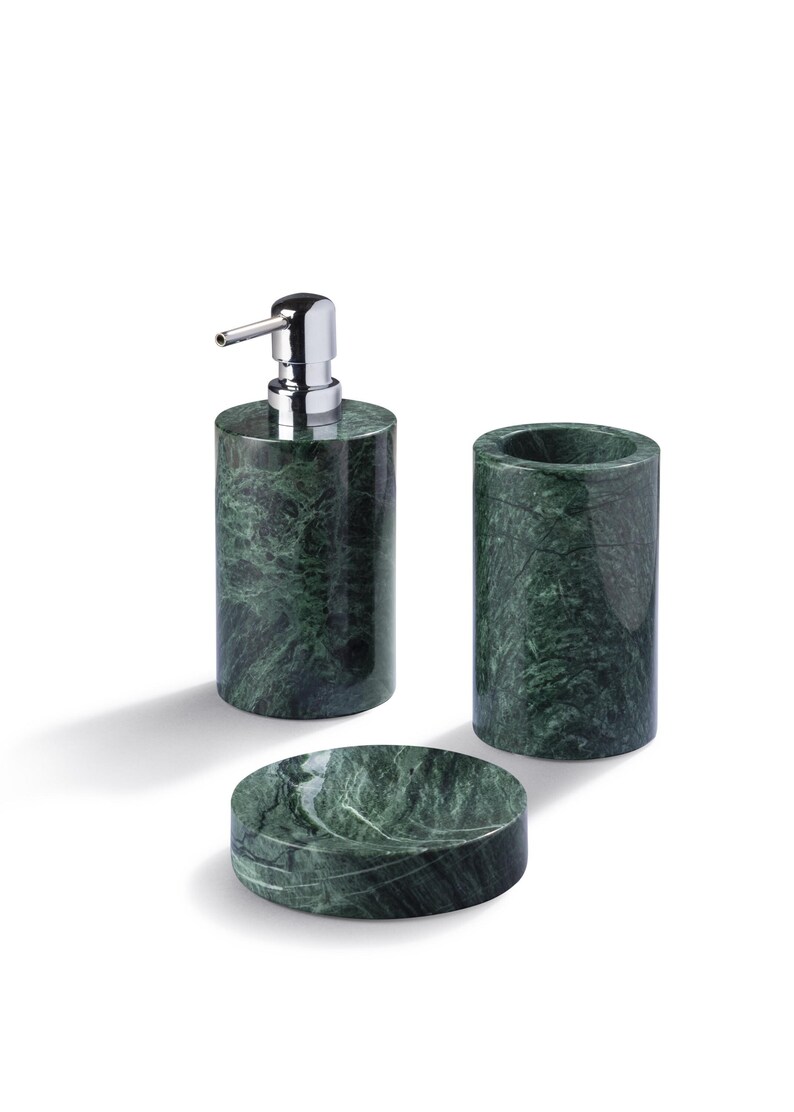Luxury Green Guatemala Marble Bathroom Set, Natural Green Marble ...