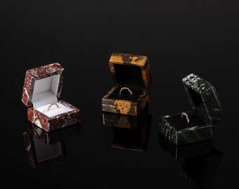 Marble Ring Boxes, Natural Marble Ring Boxes, Available in Different Colours