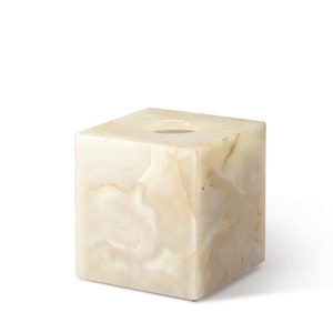 Marble Square Tissue Box Covers, Natural Marble Tissue Boxes, Available in Different Colours Light Green Onyx