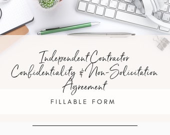 Independent Contractor Confidentiality and Non-Solicitation Agreement for contractors in long term projects
