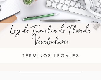 Spanish Family Law Legal Vocabulary (Digital Book)