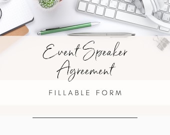 Event Conference Speaker Agreement speaking contract for speaking
