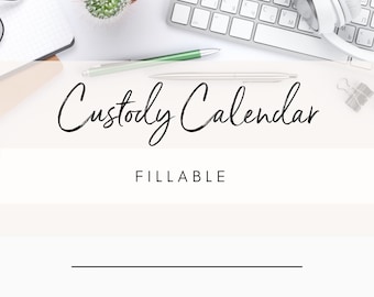 Child Custody Planner Printable Co-parenting Calendar Single - Etsy