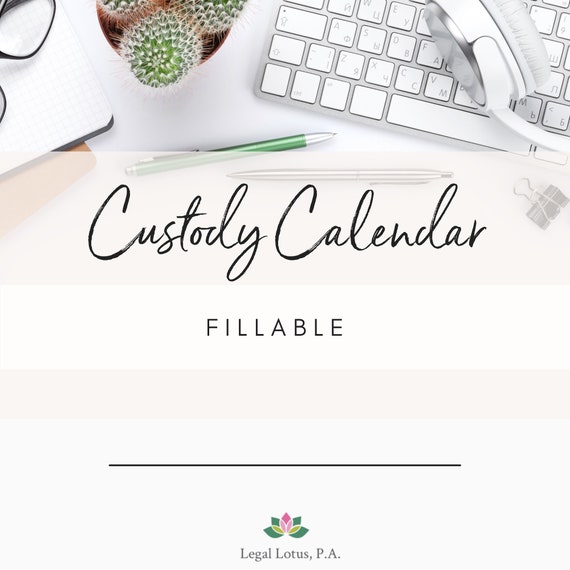 Custody Calendar Printable Coparenting Single Parent-keep - Etsy