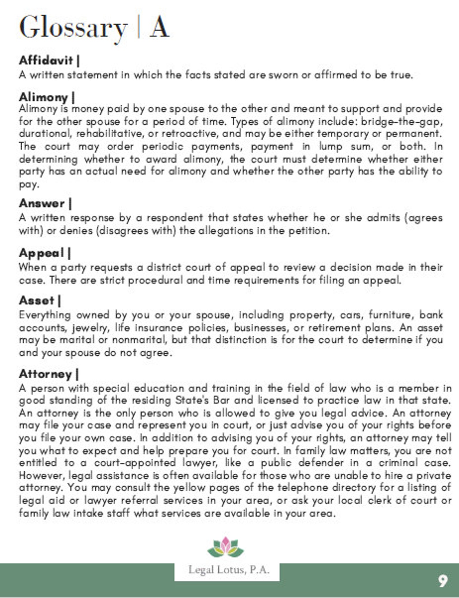 Family Law Vocabulary Book Glossary With Legal Terms You Will Etsy