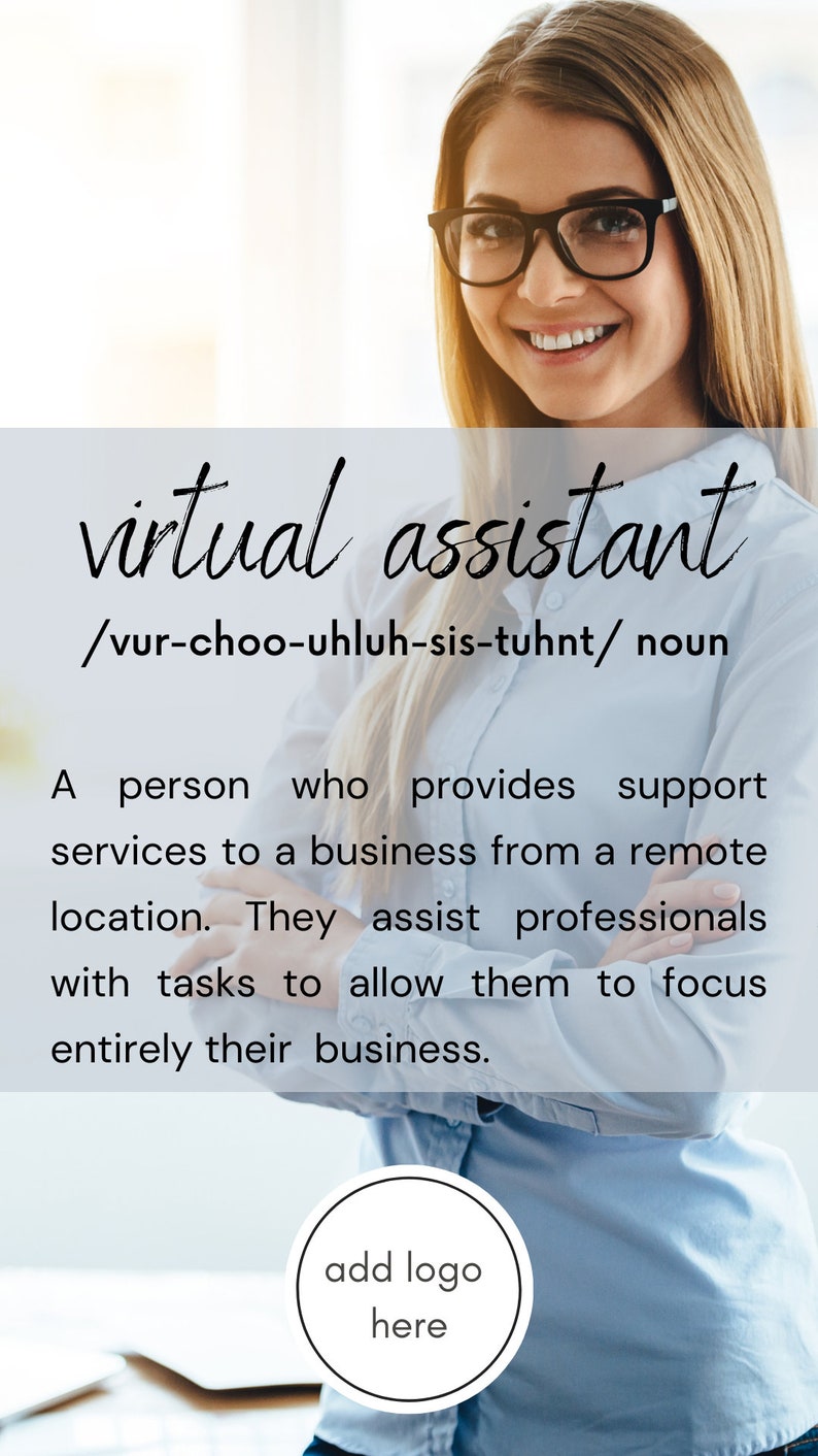 Virtual Assistant Stories Template on Canva 20 Modifiable Template for