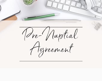 婚前契約書テンプレート：弁護士作成契約書（PDFワークブック）