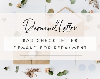 Bad Check Demand Letter Template: Attorney Prepared (Word)