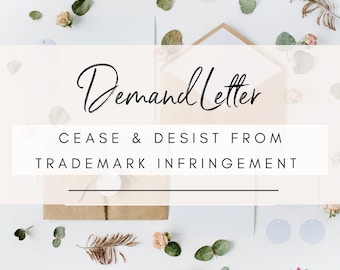 Cease and Desist Letter for Trademark Infringement