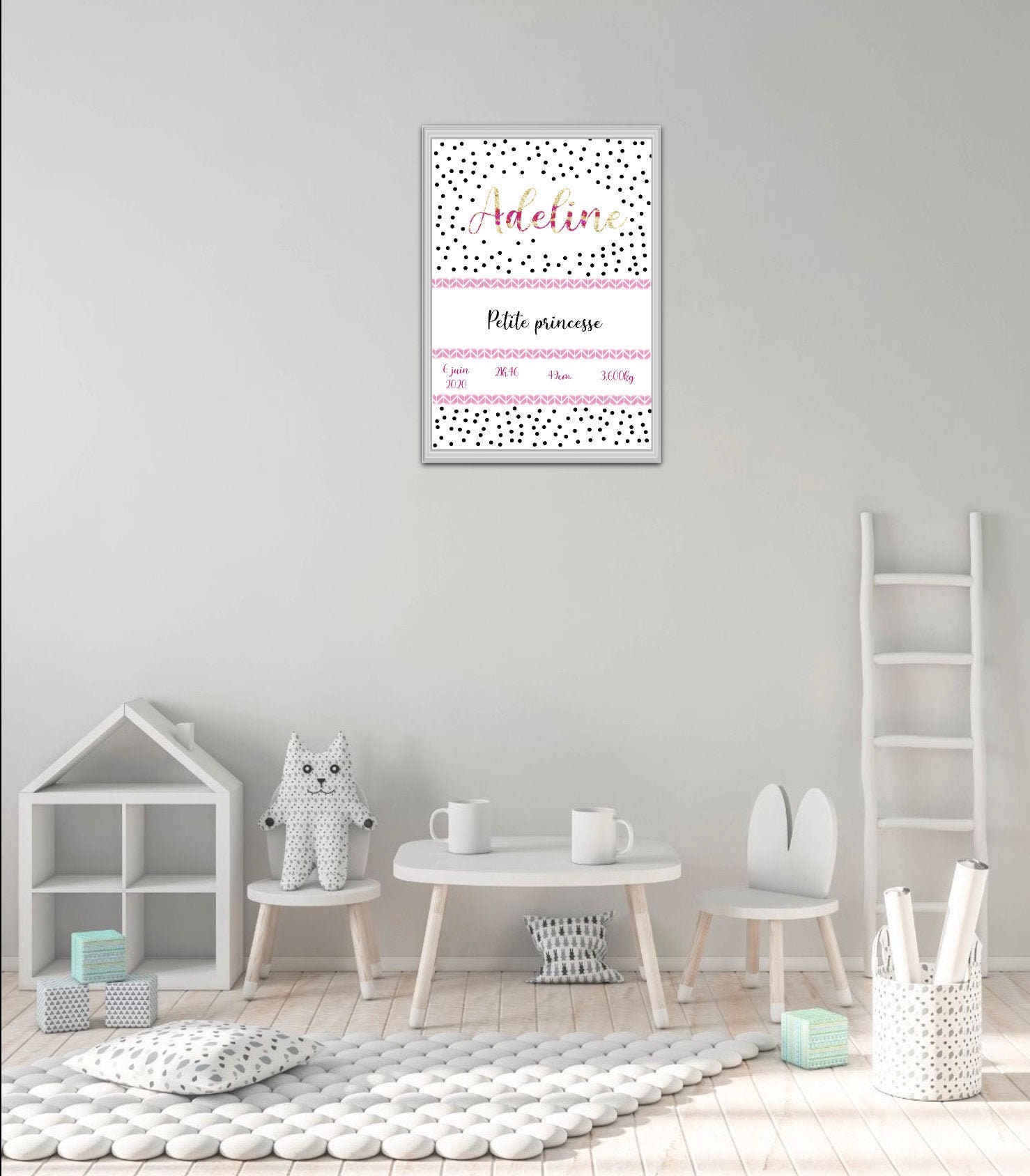 Affiche Prénom Bébé Personalisable Pour Chambre