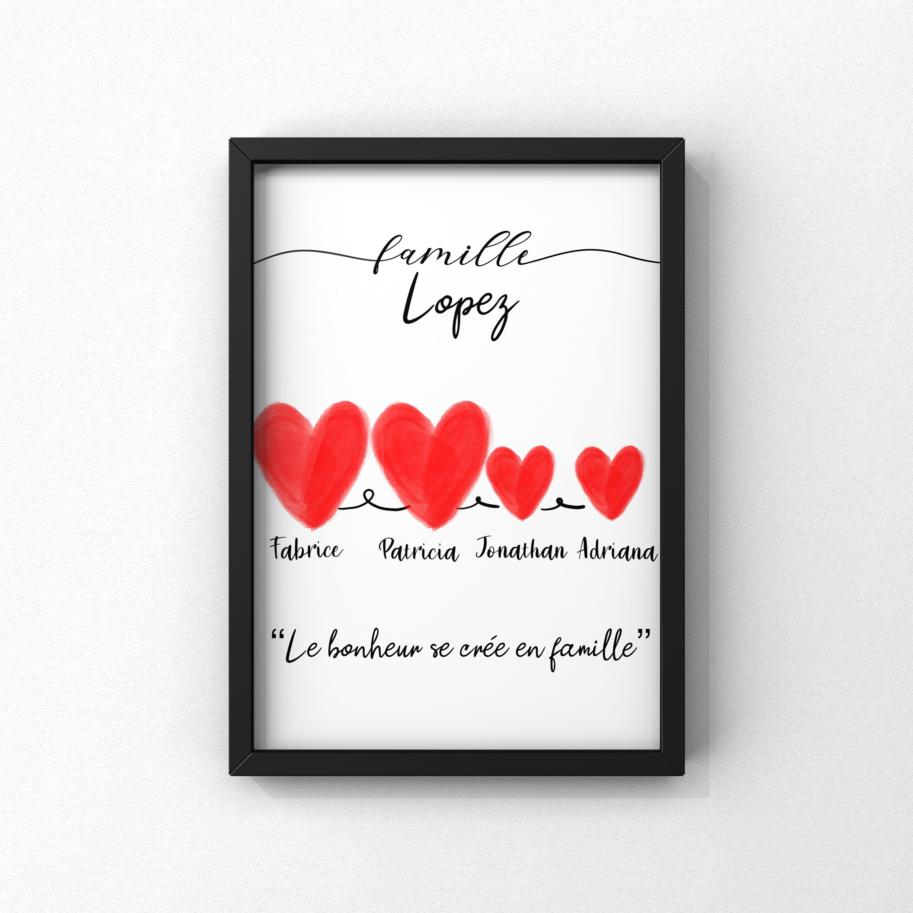 Affiche Famille Personnalisée