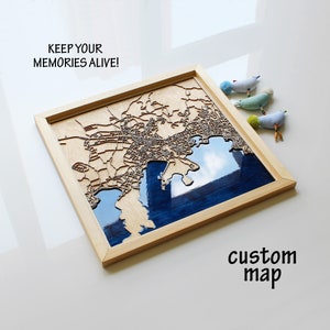 Personalized Wood City Map - Unique Birthday Gift for Him or Her