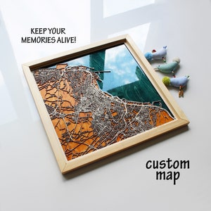 Benutzerdefinierte Karte | Wandkunst aus Holz, Weihnachtsgeschenke, Heimdekoration aus Kunstharz
