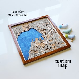 Aangepaste houtkaart | Persoonlijk cadeau, houten wanddecoratie, huiskunst