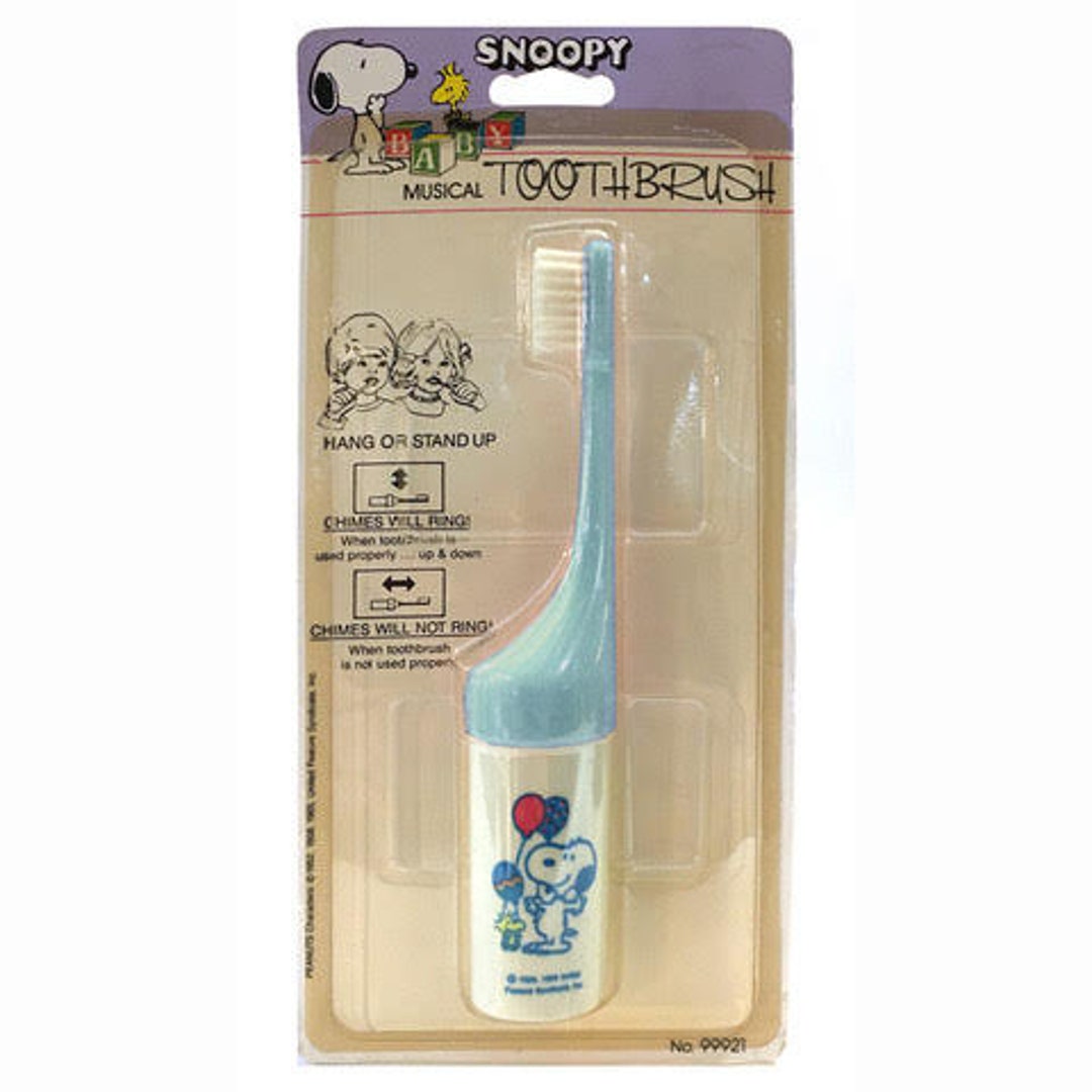 1970s SNOOPY MUSICAL TOOTHBRUSH Blue Rare Etsy
