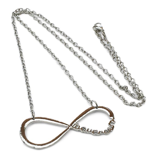 Justin Bieber Silver Tone Infinity Necklace