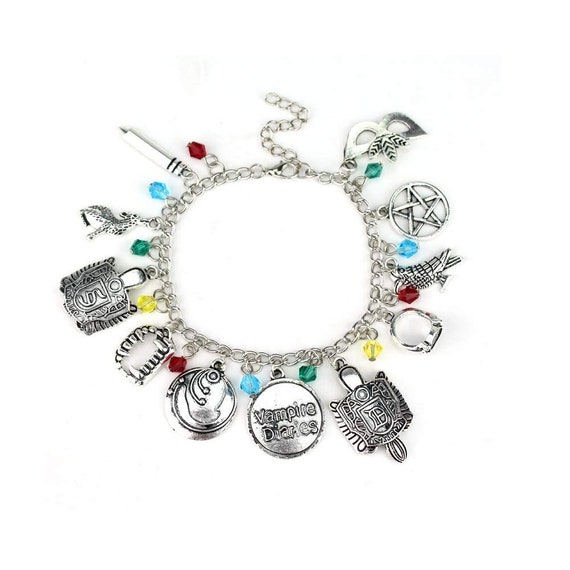 Vampire Diaries Silver Tone Charm Bracelet Etsy Australia