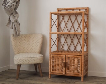 Wicker bookshelf, Wicker shelf, Rattan shelf, Window plant shelf, Rattan cabinet, Corner bookcase, Wicker bookcase, Book shelves