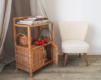 Wicker bookshelf, Wicker shelf, Rattan shelf, Window plant shelf, Rattan cabinet, Corner bookcase, Wicker bookcase, Book shelves