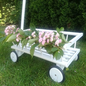 Personalisierter Hochzeitswagen für Baby, Blumenmädchen-Wagen, Holz-Laufwagen, Holzwagen für Kleinkinder, Hochzeitsgeschenke, Hochzeitsdekoration