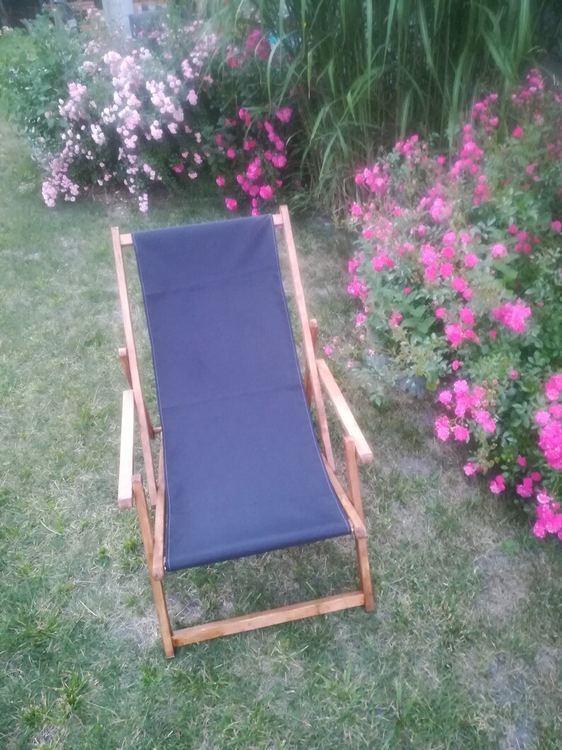 Wooden Folding Beach Chairs With Armrests Folding Lounge Etsy
