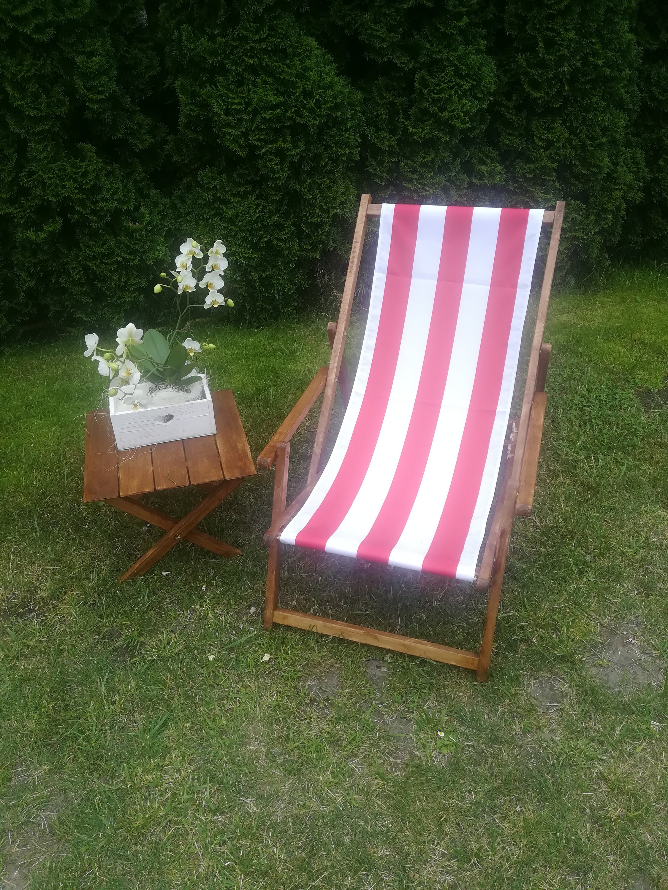 Wooden Folding Beach Chairs With Armrests Folding Lounge Etsy UK