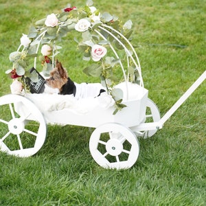 Gepersonaliseerde trouwwagen voor baby, bloemenmeisje wagen, houten rollator wagen, houten wagen voor peuters, huwelijksgeschenken, bruiloftsdecoraties